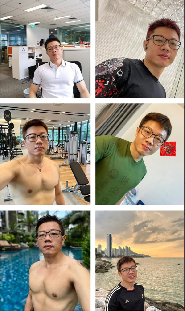 D239 照片852张 视频10个 新加坡 男子 日常 生活 健身