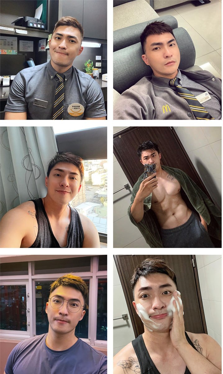 WXA127 图片620张 视频19个 台湾 工作 男子 在 麦当劳 日常 健身 养猫  