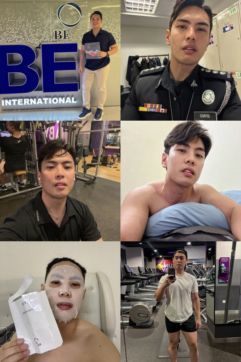 ZS284 图片437张 视频59个 新加坡 生活日常 职业 警察 健身 自拍多 生活场景丰富 旅游 风景  